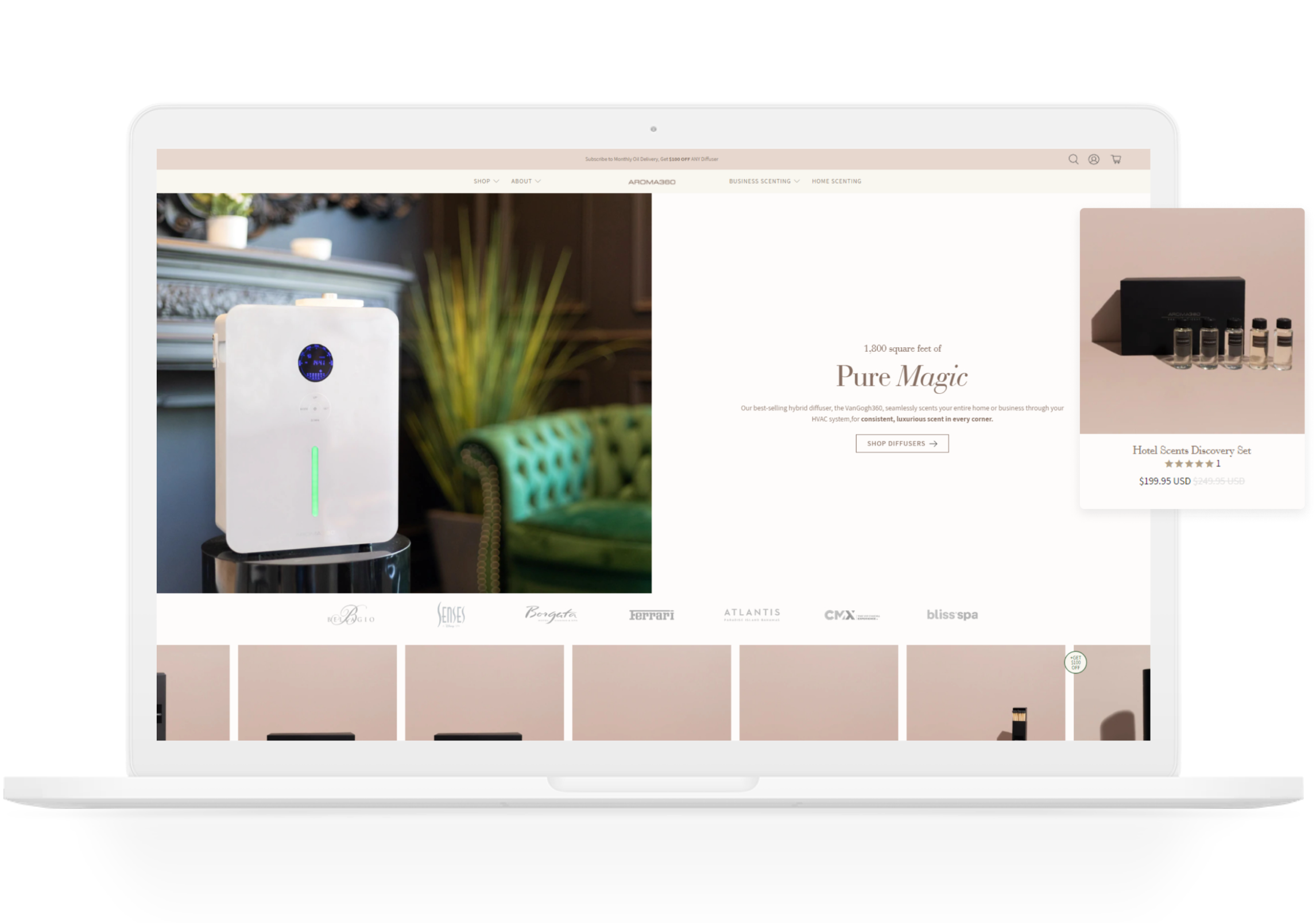 aroma360 app screenshot