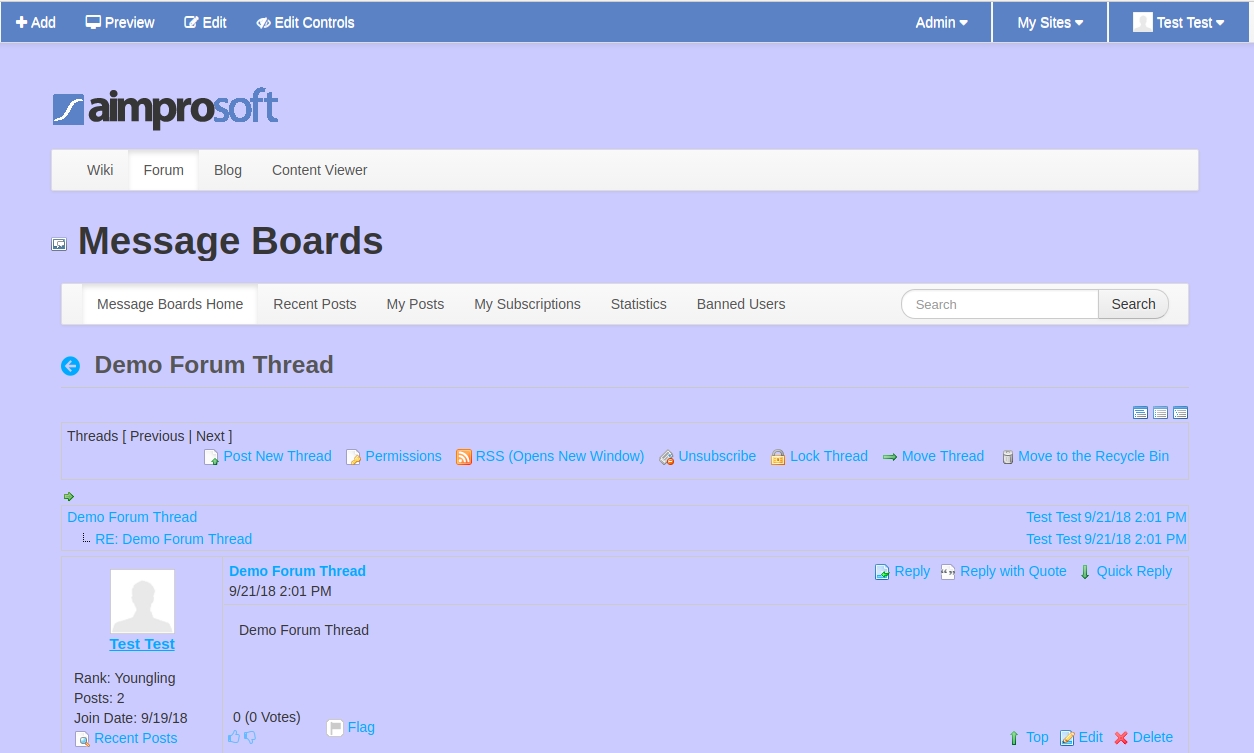 Liferay Private page_Forum