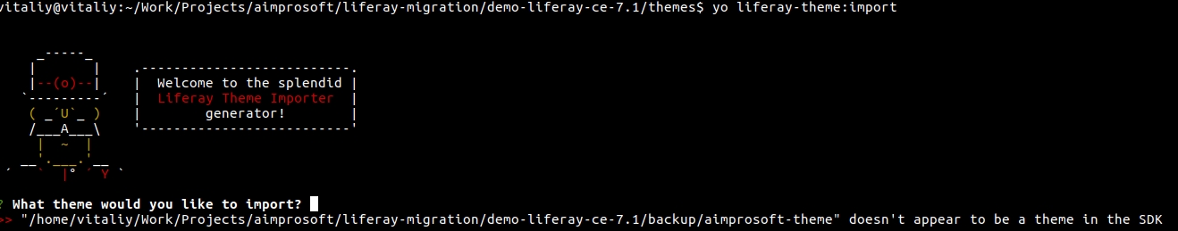 Liferay Theme Importer