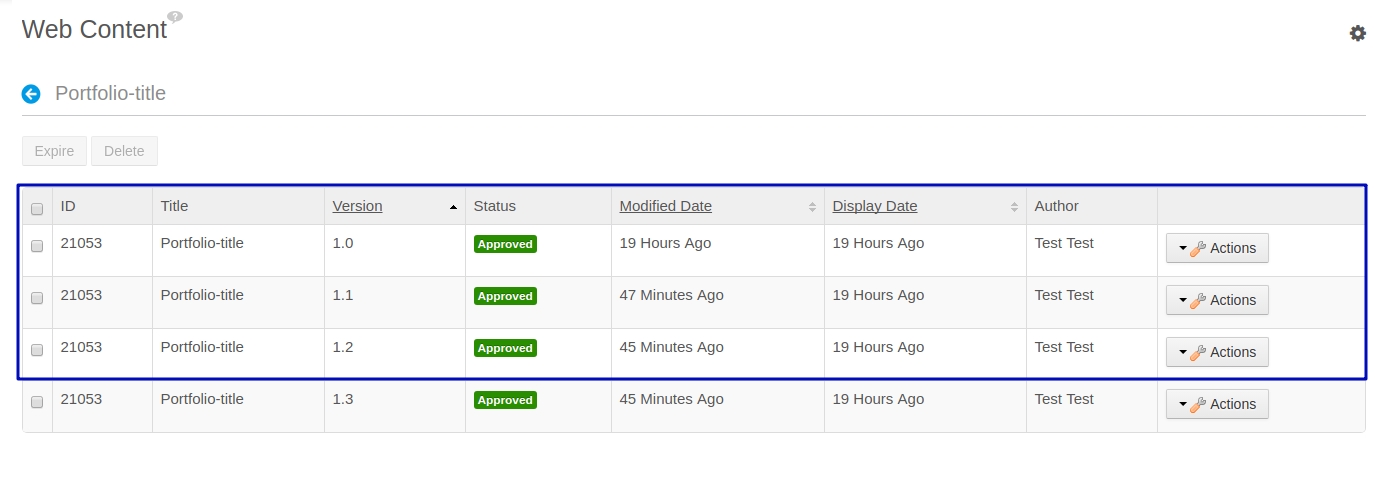Liferay Web Content