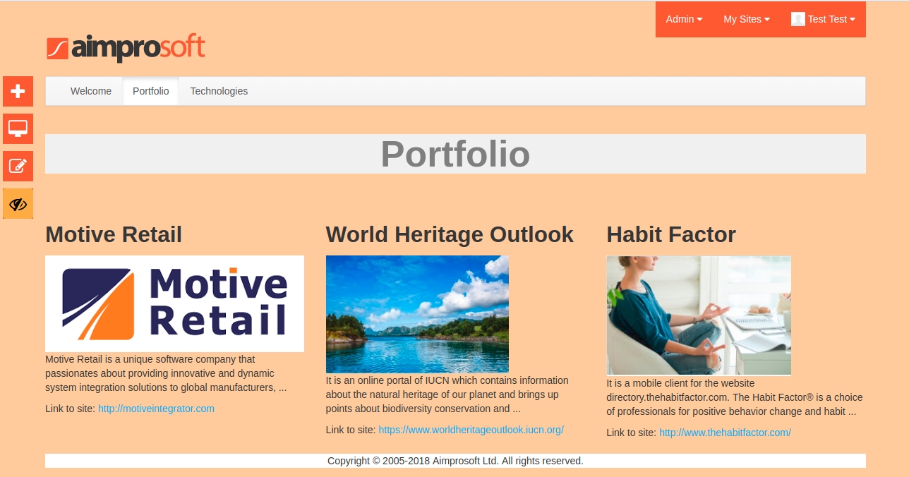 Liferay public page_Portfolio