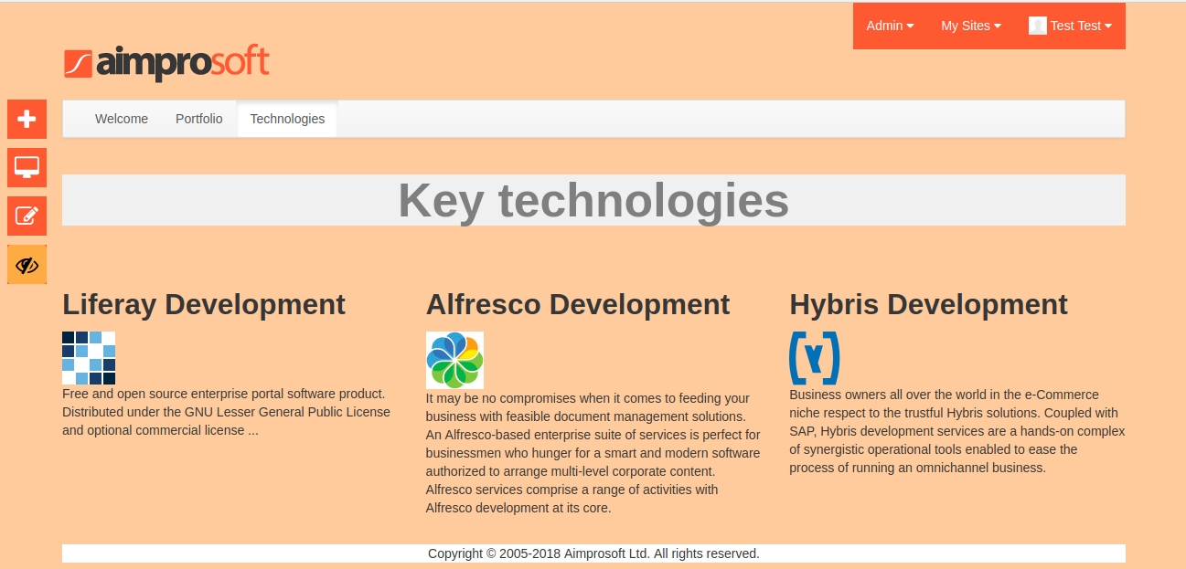 Liferay public page_Portfolio
