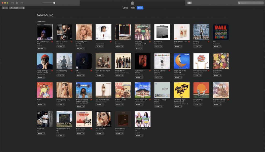 Creative media products on the iTunes digital marketplace