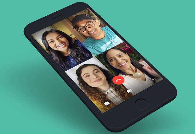 Group video chat in WhatsApp.