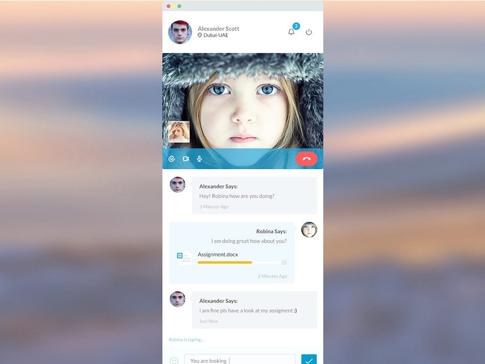 User Profile in a video chat app