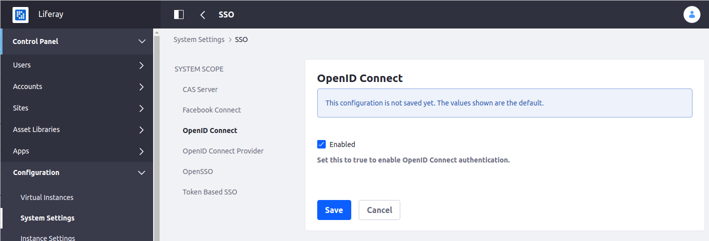 OpenID Connect authentication