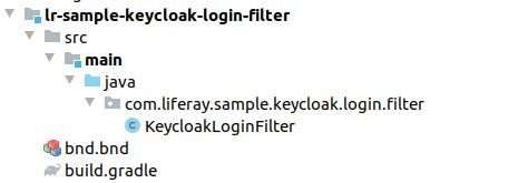 Keycloak Log-in Filter Module Files structure