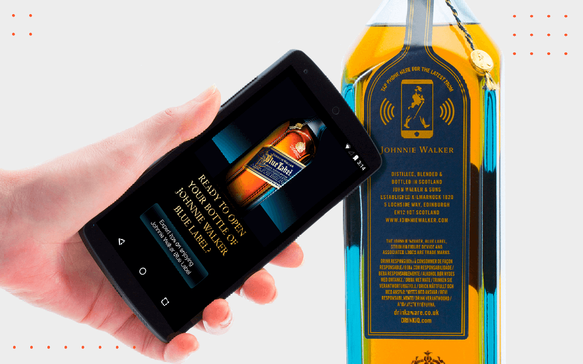 Johnnie Walker Blue Label marketing campaign with the use of IoT