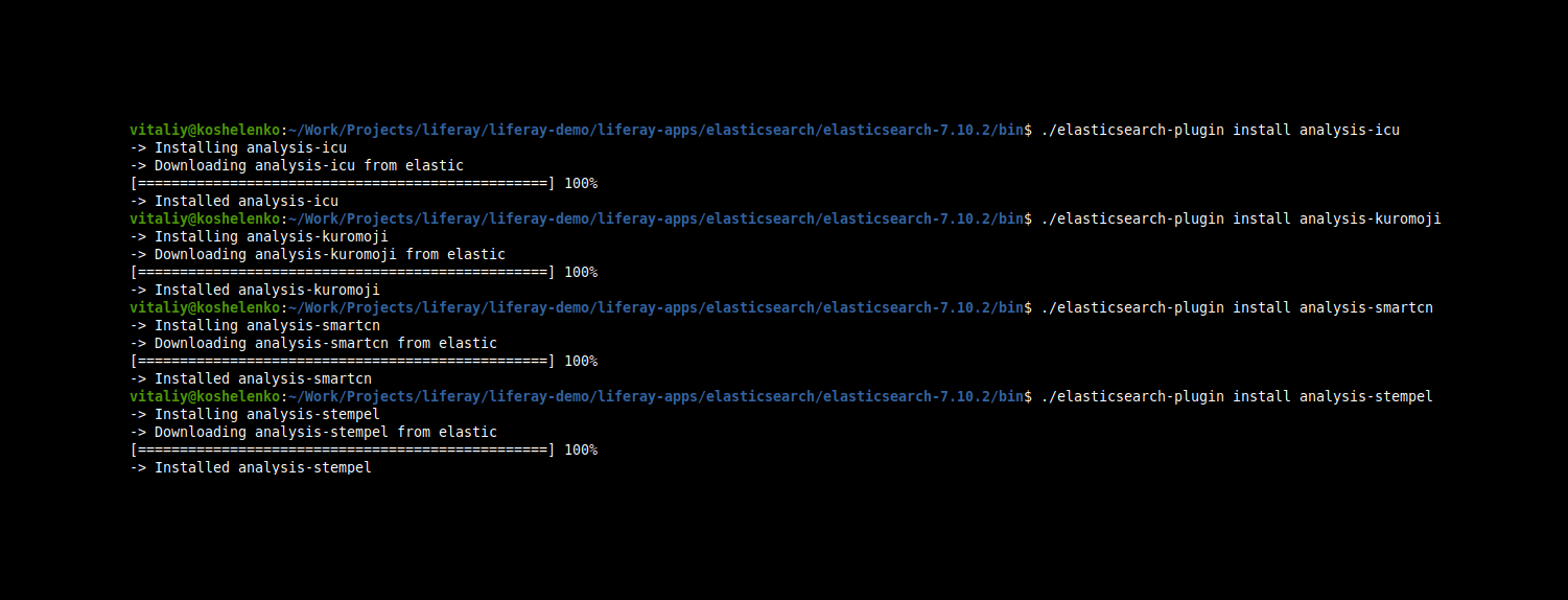 Elastic cluster installation goes along with Liferay DXP Elasticsearch configuration
