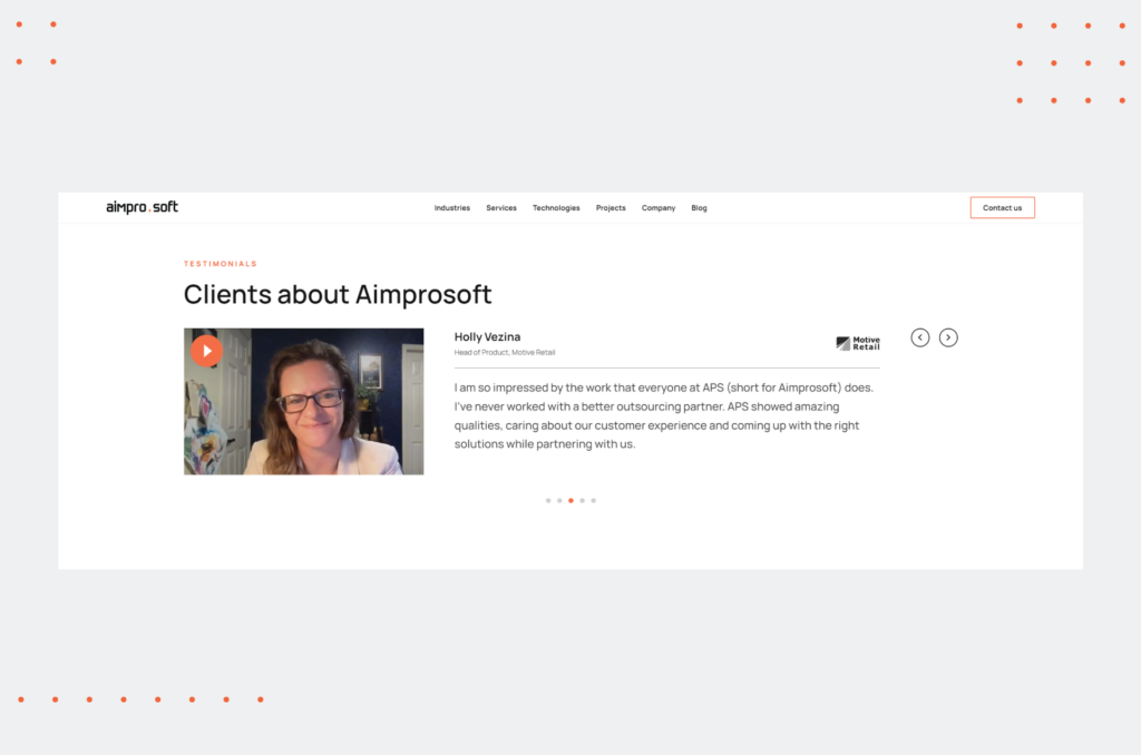 Clients name Aimprosoft as a proven outsourcing partner
