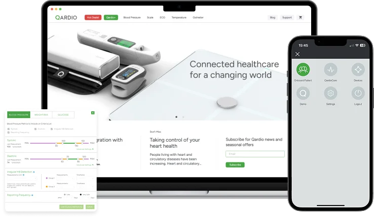 Qardio project mockup