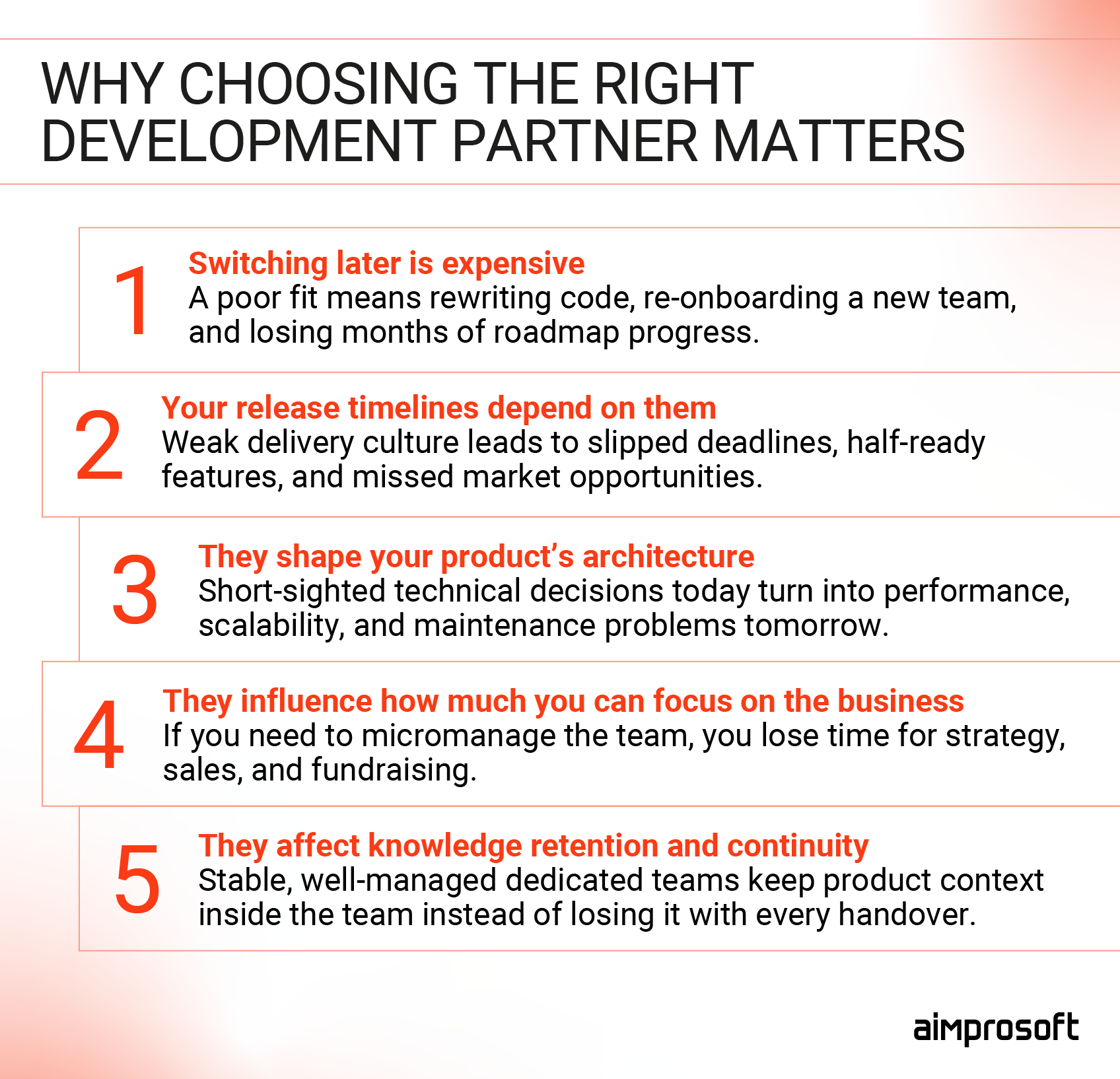 Why choosing the right development partner matters