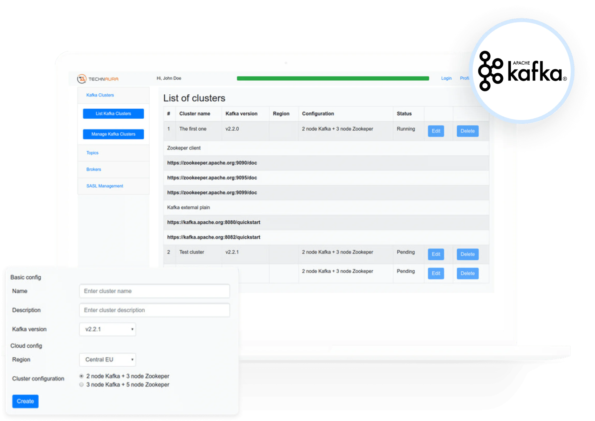 KubKaf: IaaS platform for automation of Kafka deployment screenshot