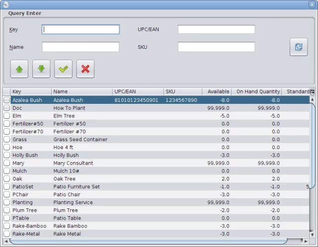 Product searches template of Adaxa Suite (Open Source ERP)