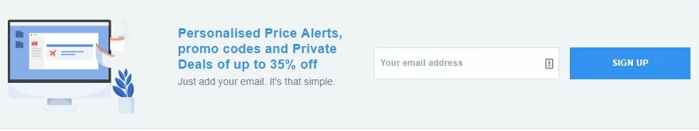 Personalization on travel website