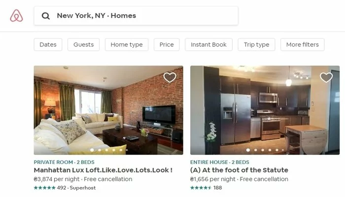 Accomodation-sharing website