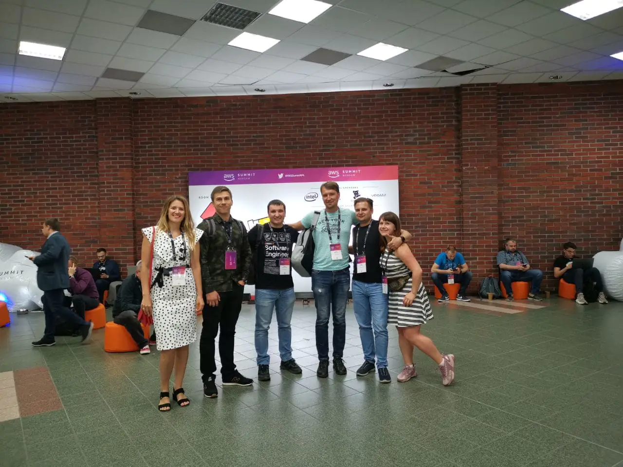Aimprosoft team attending the learning sessions at AWS Summit in Warsaw