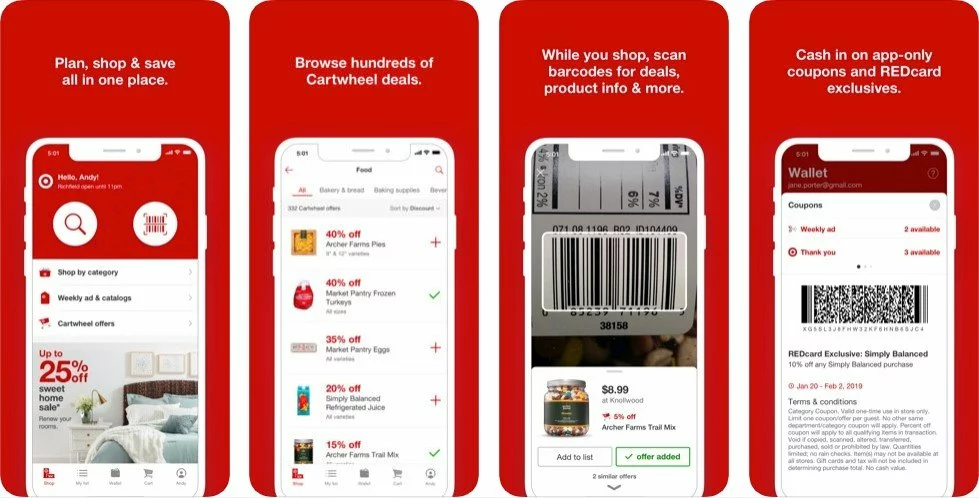 Interface of Target App for iOS