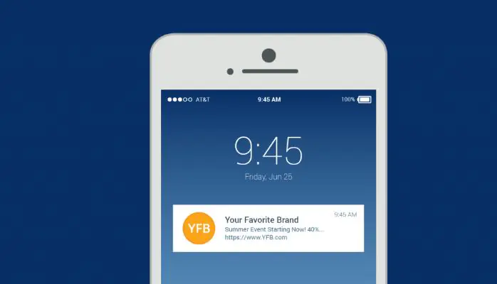 Design of push-notification app feature