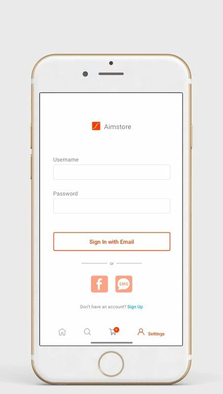Sign-in process in e-commerce app