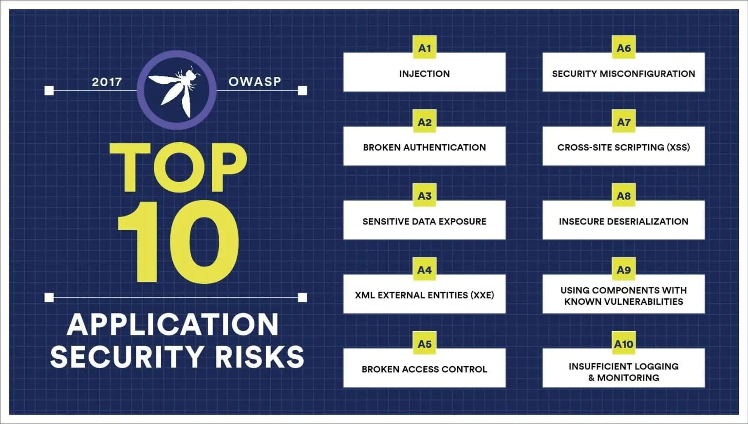 The current version of OWASP Top 10 vulnerabilities (2017)