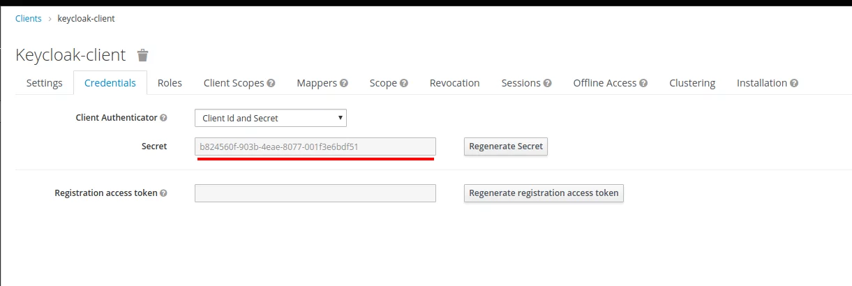 Keycloak Client credentials