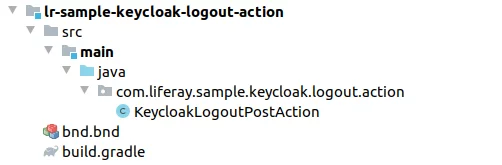 Keycloak Logout Action module files structure