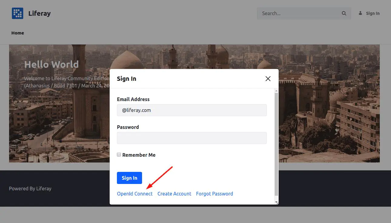 Liferay Sign In — OpenId Connect