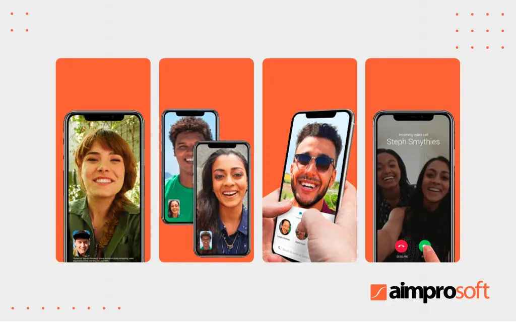 Google Duo interface for iOS