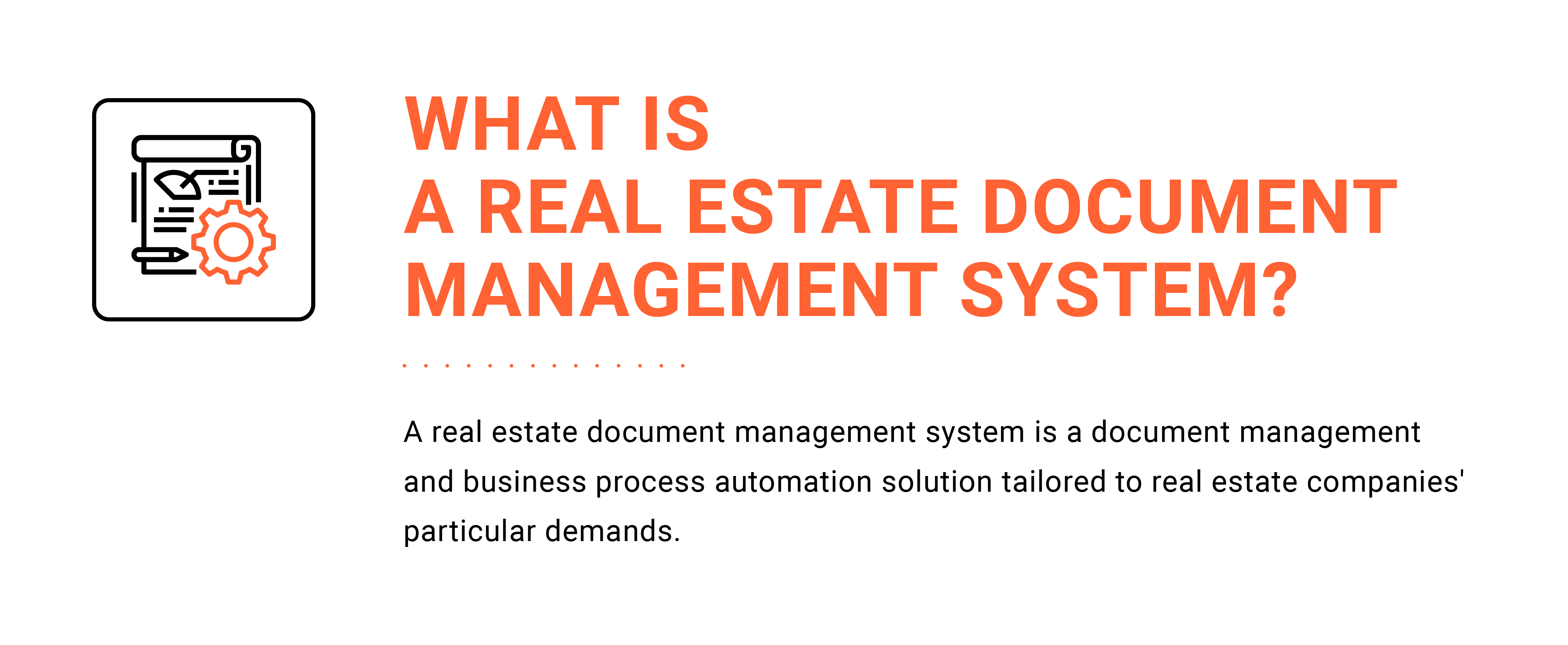 Definition of a document management system for real estate