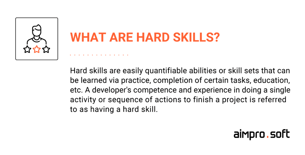 What are hard skills?