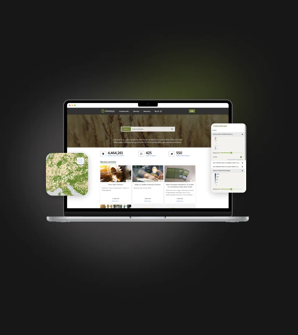 Digitizing global crop data: Genesys & GGCE platforms