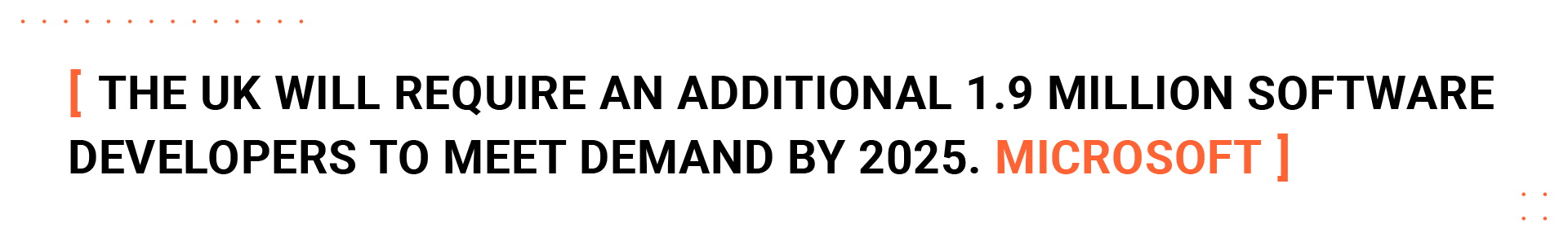 A 1.9 million frontend and backend software developers shortage is expected in the UK by 2025