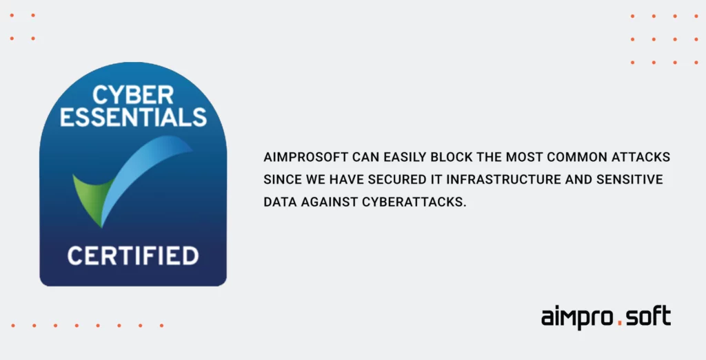 Aimprosoft is certifies by Cyber Essentials