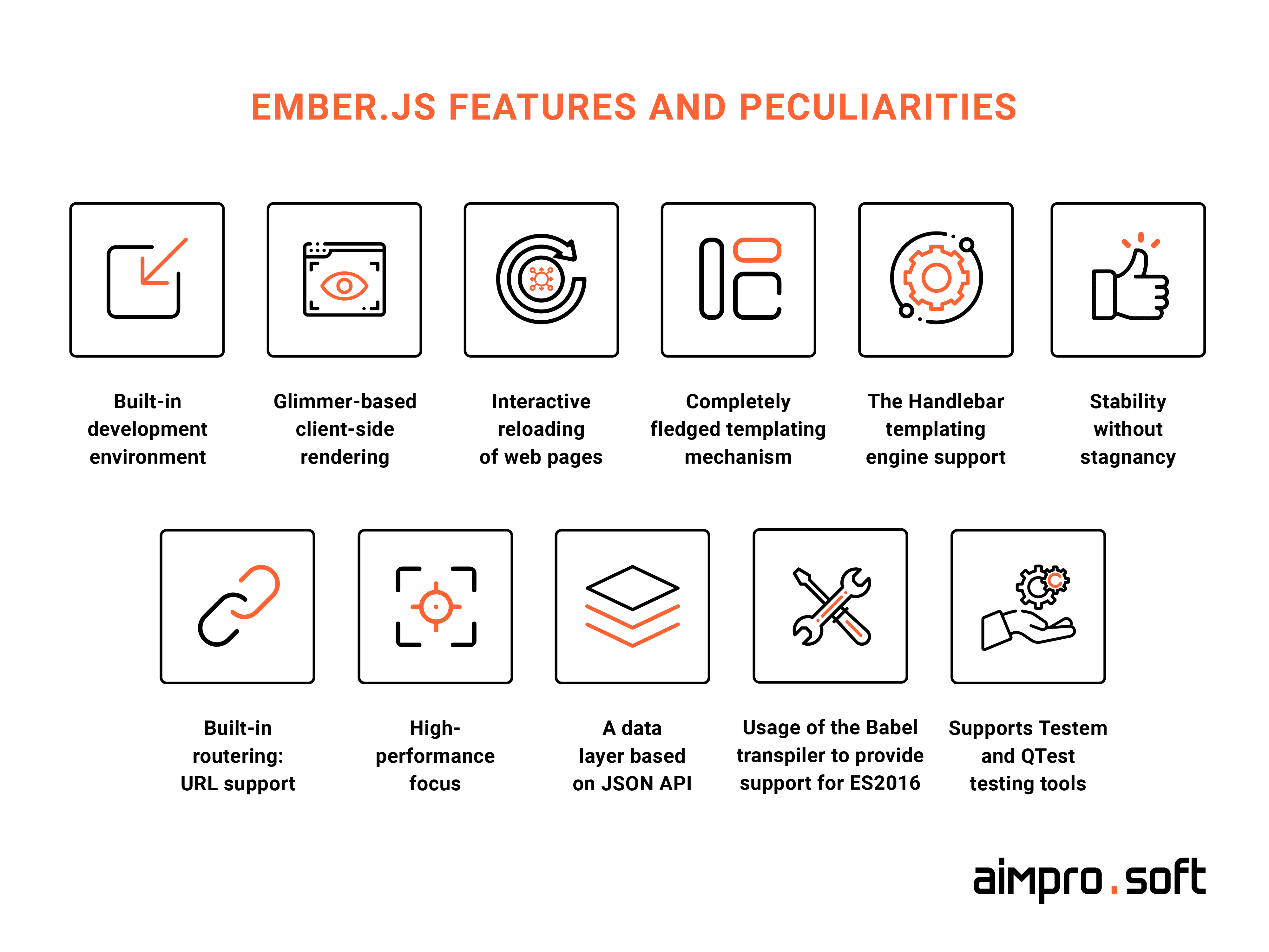 Ember.js features and peculiarities