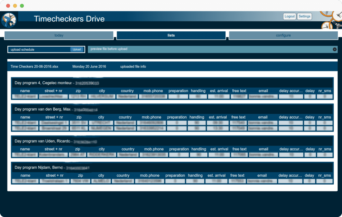 Timecheckers Drive project screenshot 2