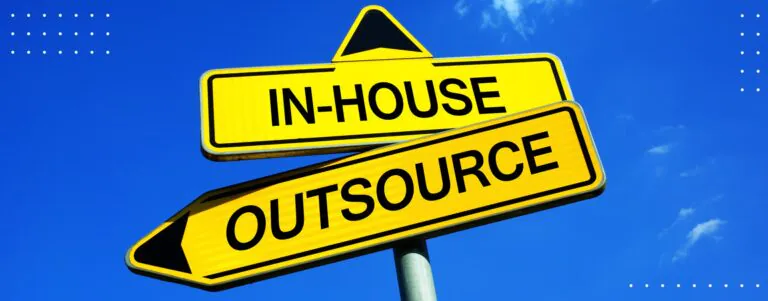 Outsourcing VS. In-House Dedicated Software Development Teams article cover img