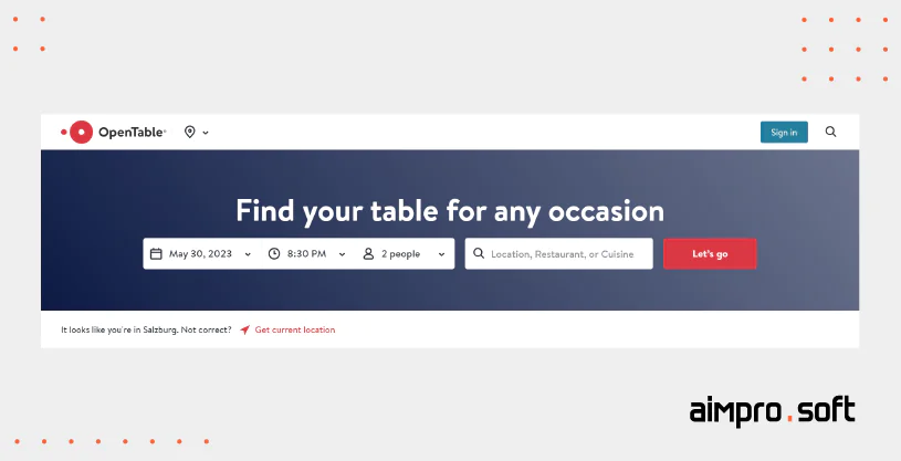 OpenTable Online restaurant-reservation service OpenTable