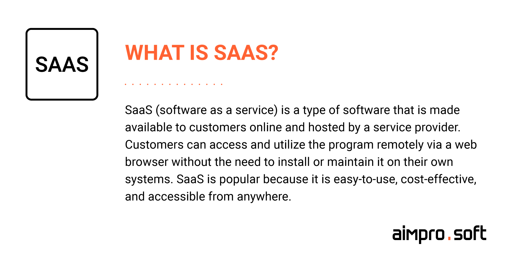 Definition of the SaaS model Definition of the SaaS model