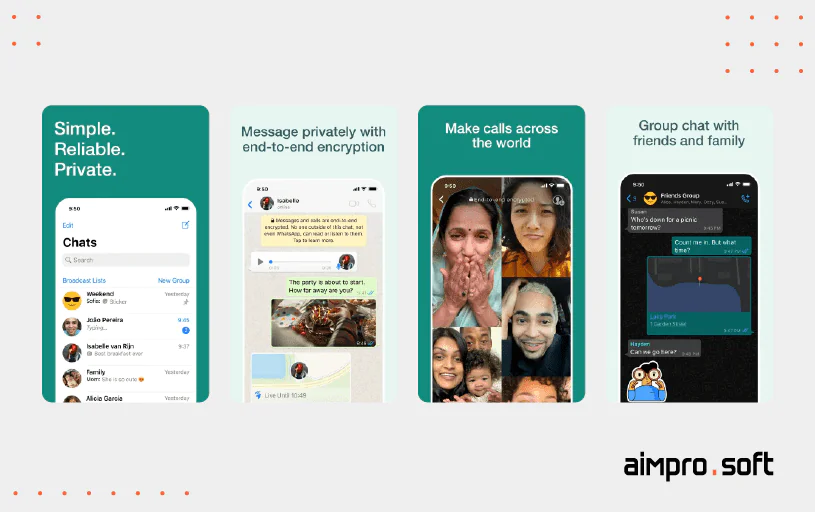 WhatsApp mobile app interface