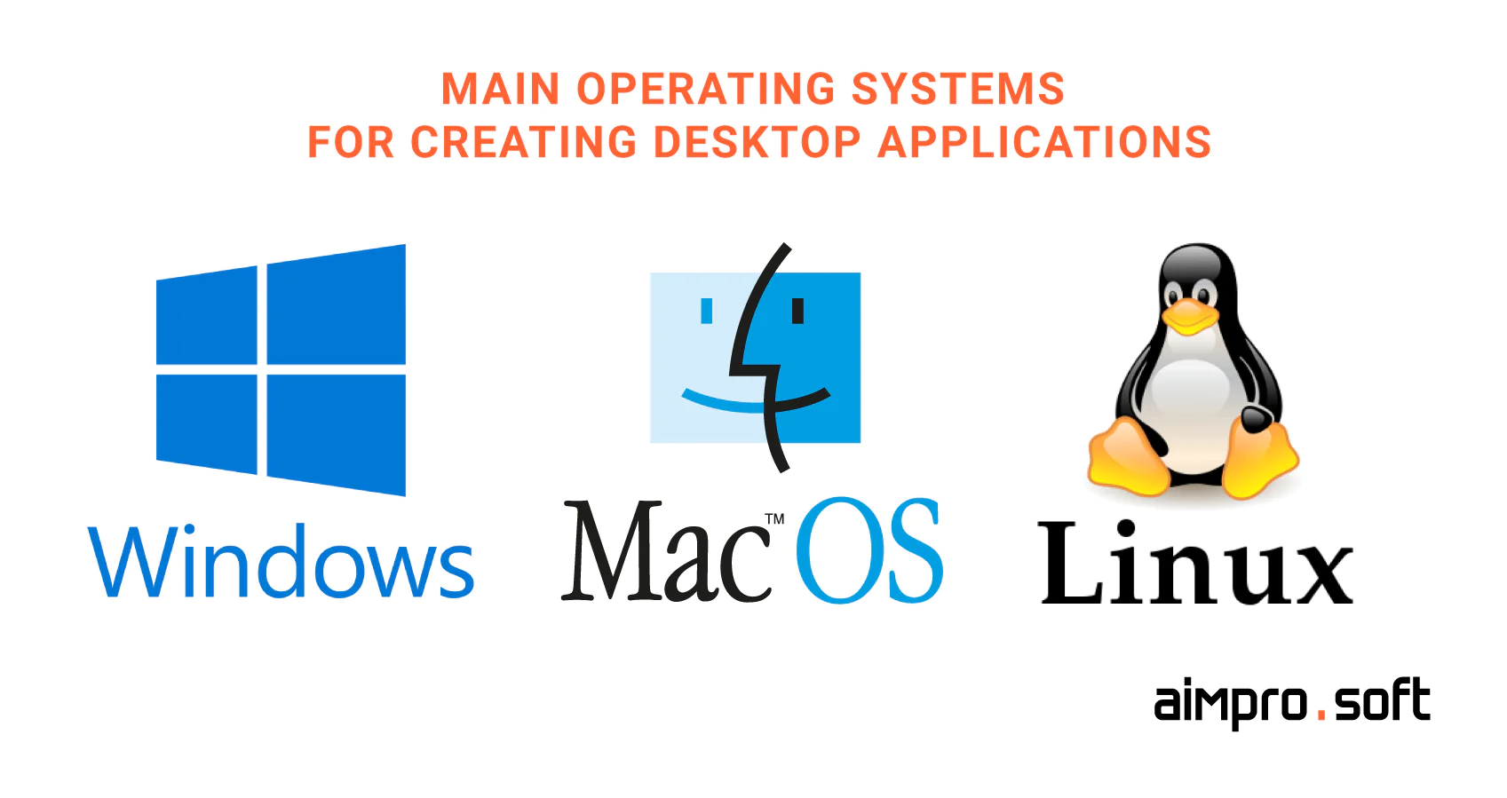 Main operating systems for creating desktop applications