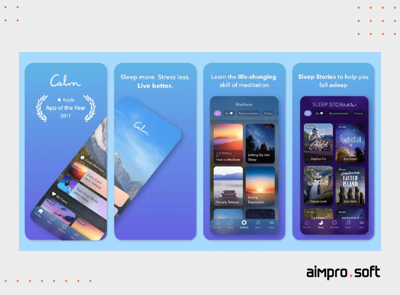 Calm is an app for meditations.