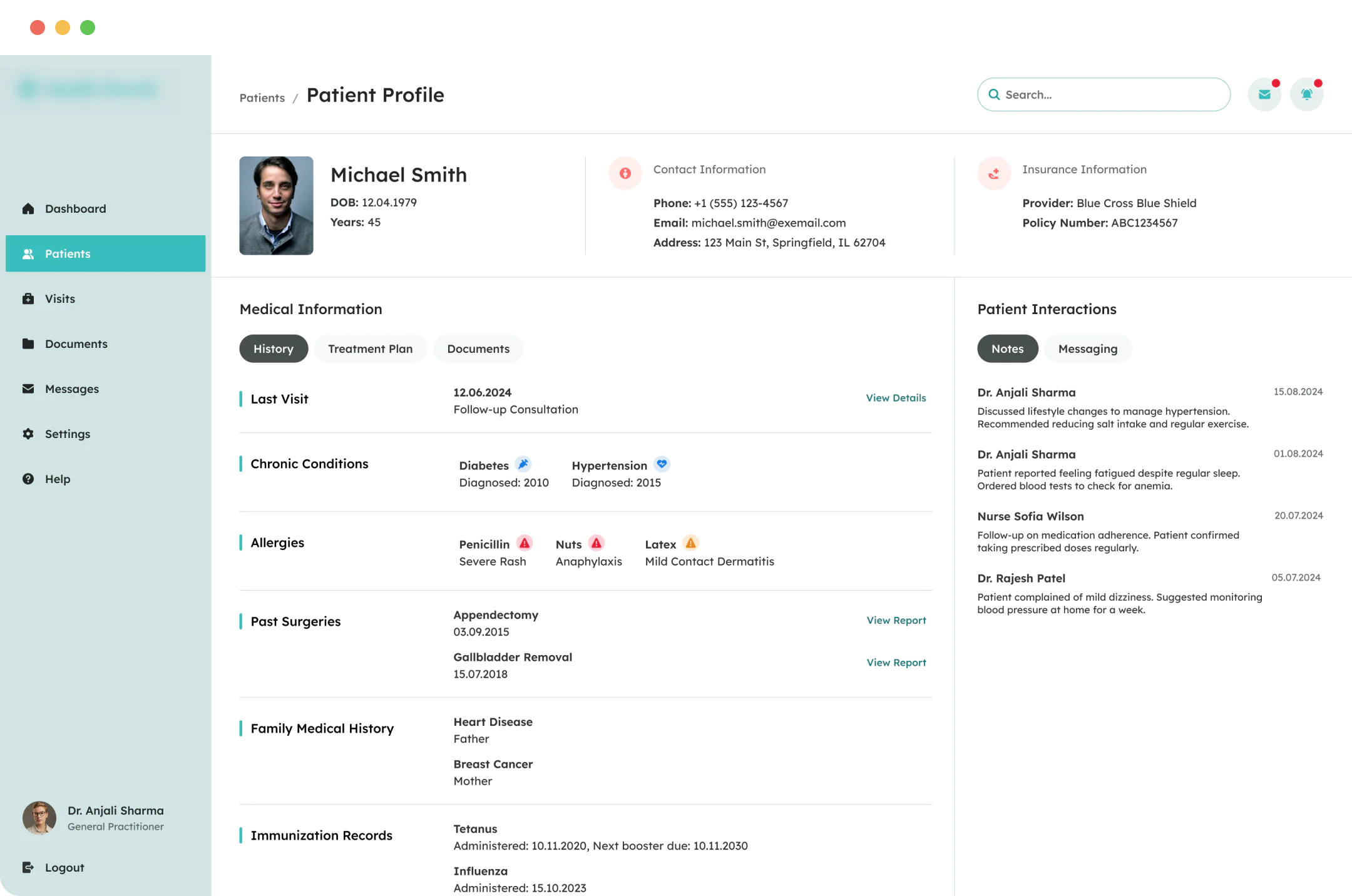 Healthcare provider portal project screenshot 2