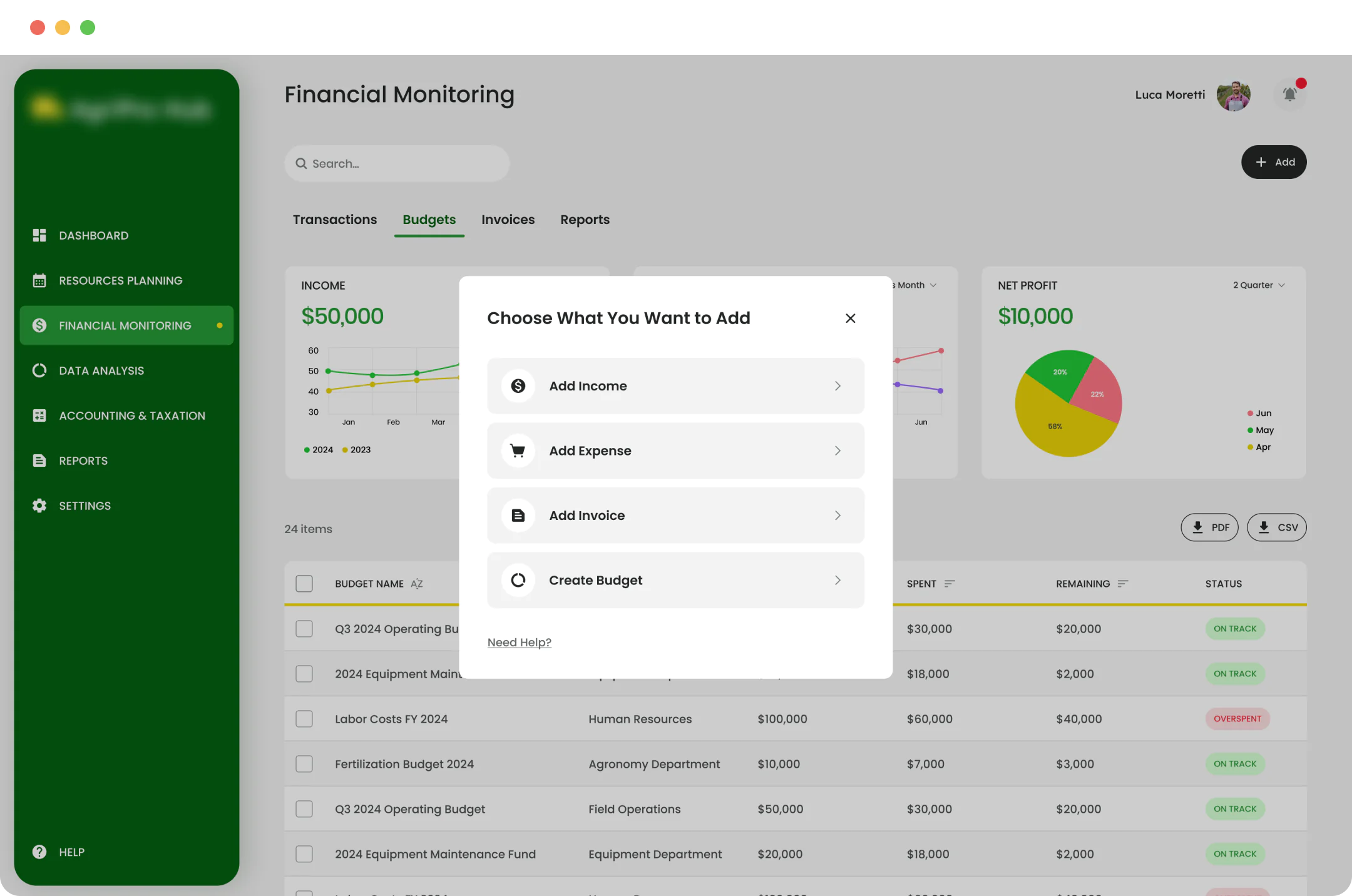Portal for workers in the agricultural sector project screenshot 2