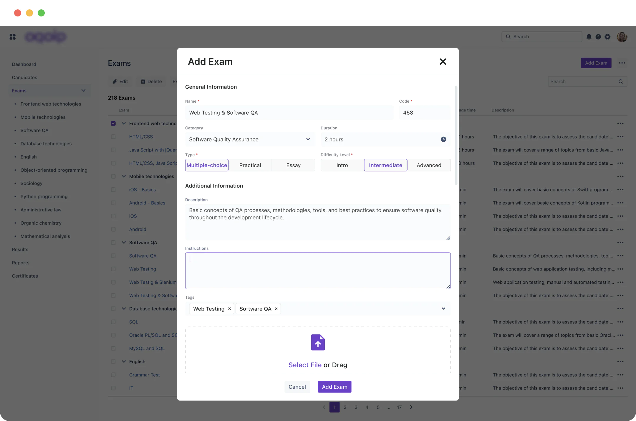 Certification platform project screenshot 3