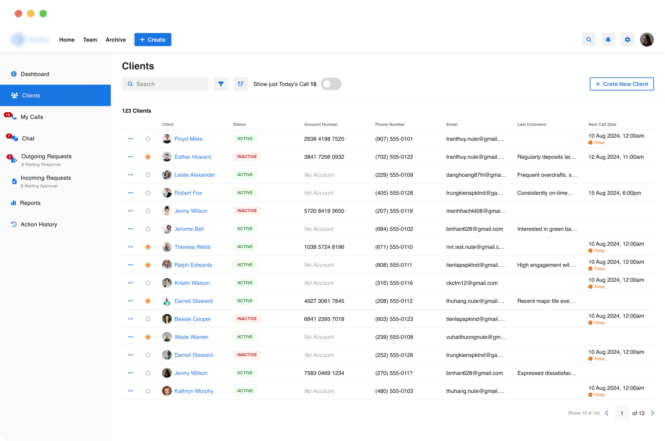 Web portal for internal banking operations project screenshot 1