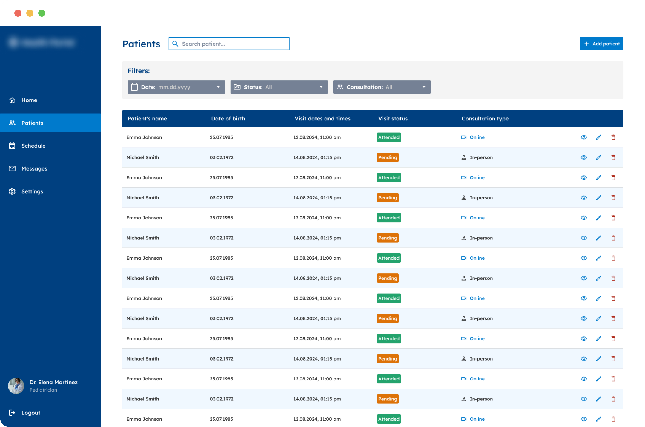 Portal for medical document management project screenshot 1