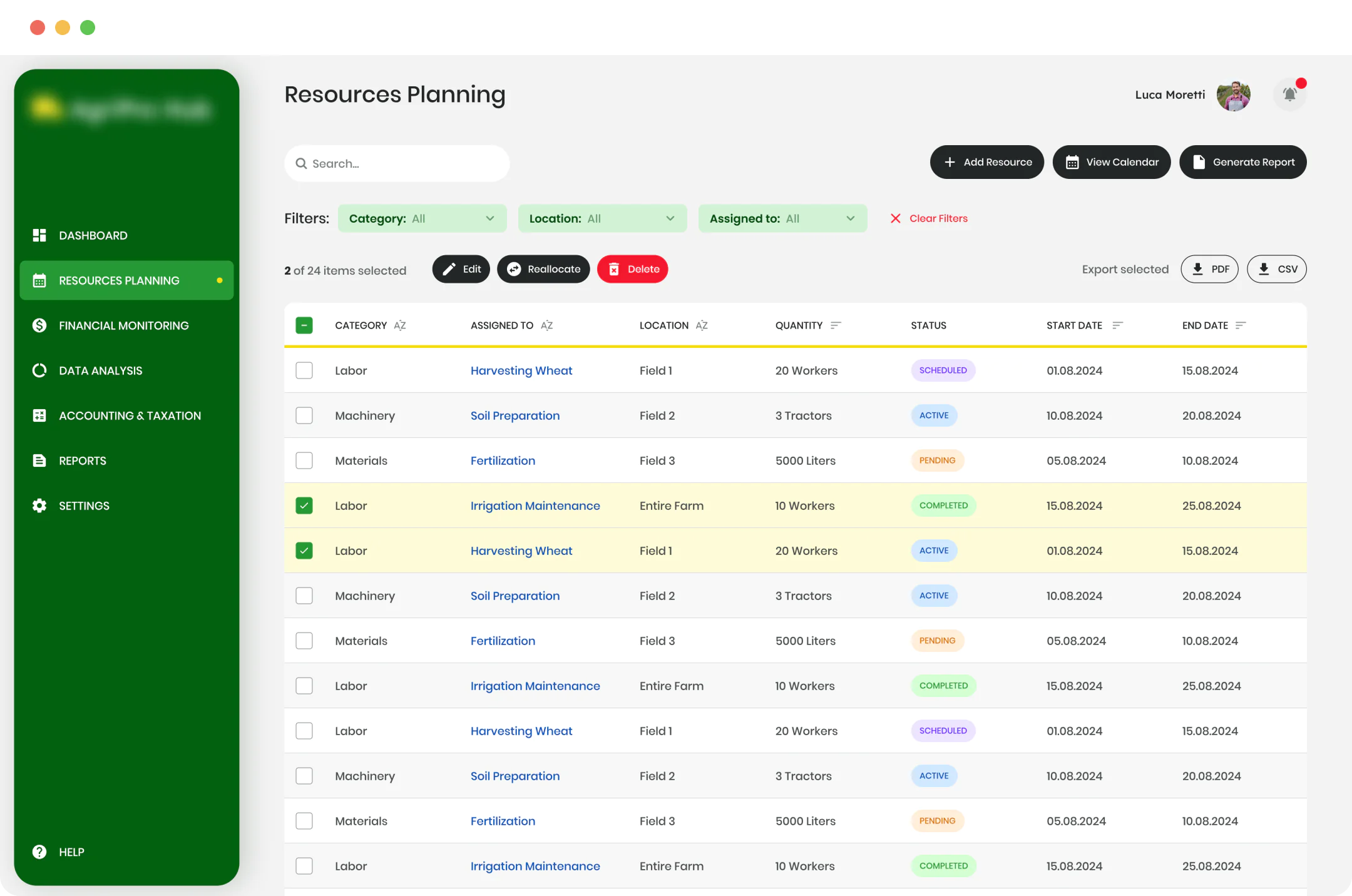 Portal for workers in the agricultural sector project screenshot 3