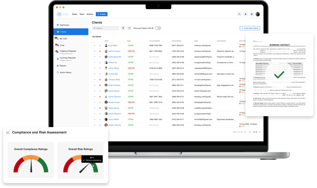 Web portal for internal banking operations