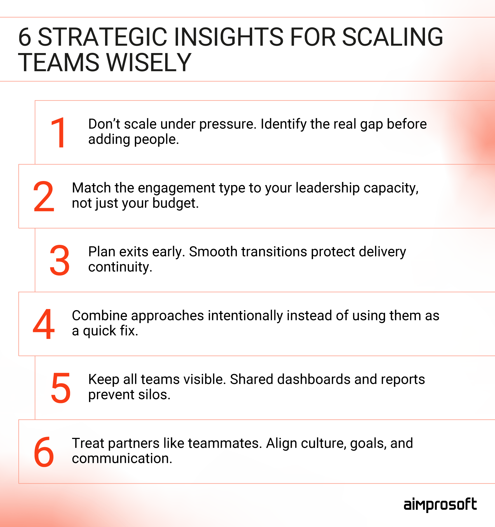 Key insights for scaling teams efficiently